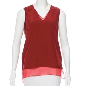 Reed Krakoff sleeveless silk top with V-neck